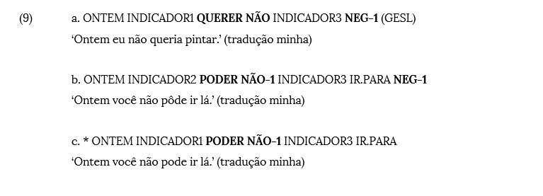 A negação nas línguas sinalizadas