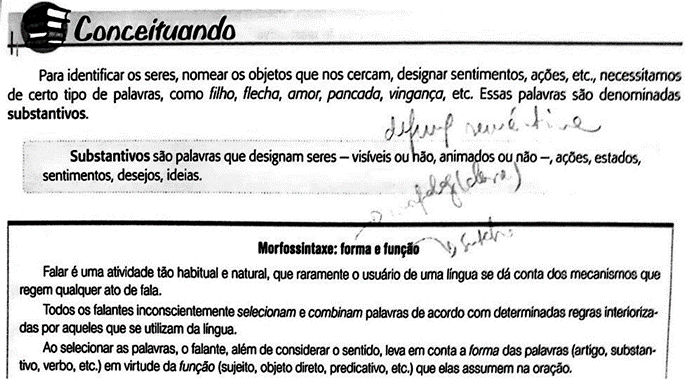 Morfossintaxe - substantivos